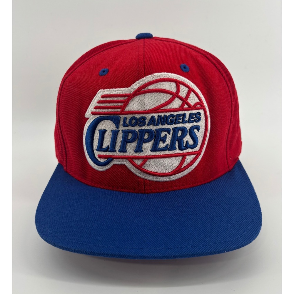Los Angeles LA Clippers Hat Men OSFM Snapback Mitchell & Ness NBA Red White Blue